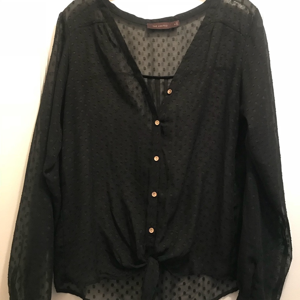 Sheer black blouse from The Limited